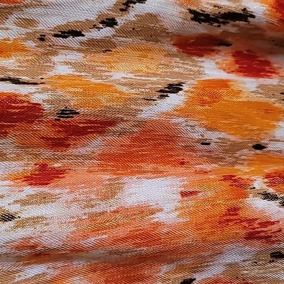 PECK & PECK Autumn  Blazer Jacket SZ M 3/4 Sleeve Fall Orange - Picture 3 of 4